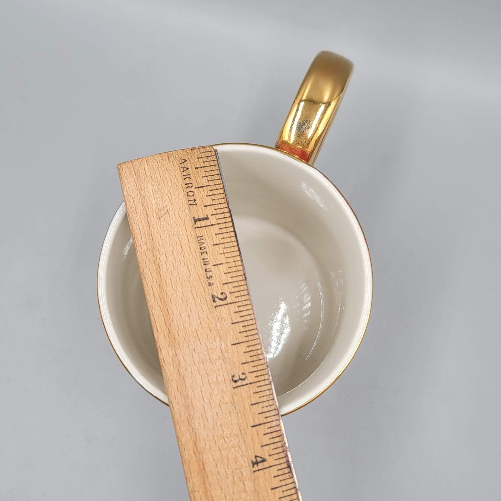 Rifle Paper Co Anthropologie Letter N Floral Mug Gold Handle Monogram Coffee Cup