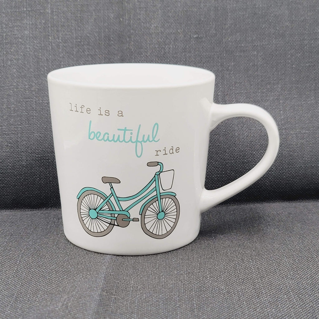 Life Is A Beautiful Ride Bicycle Coffee Mug Quote Ceramic Cup Love Your Mug