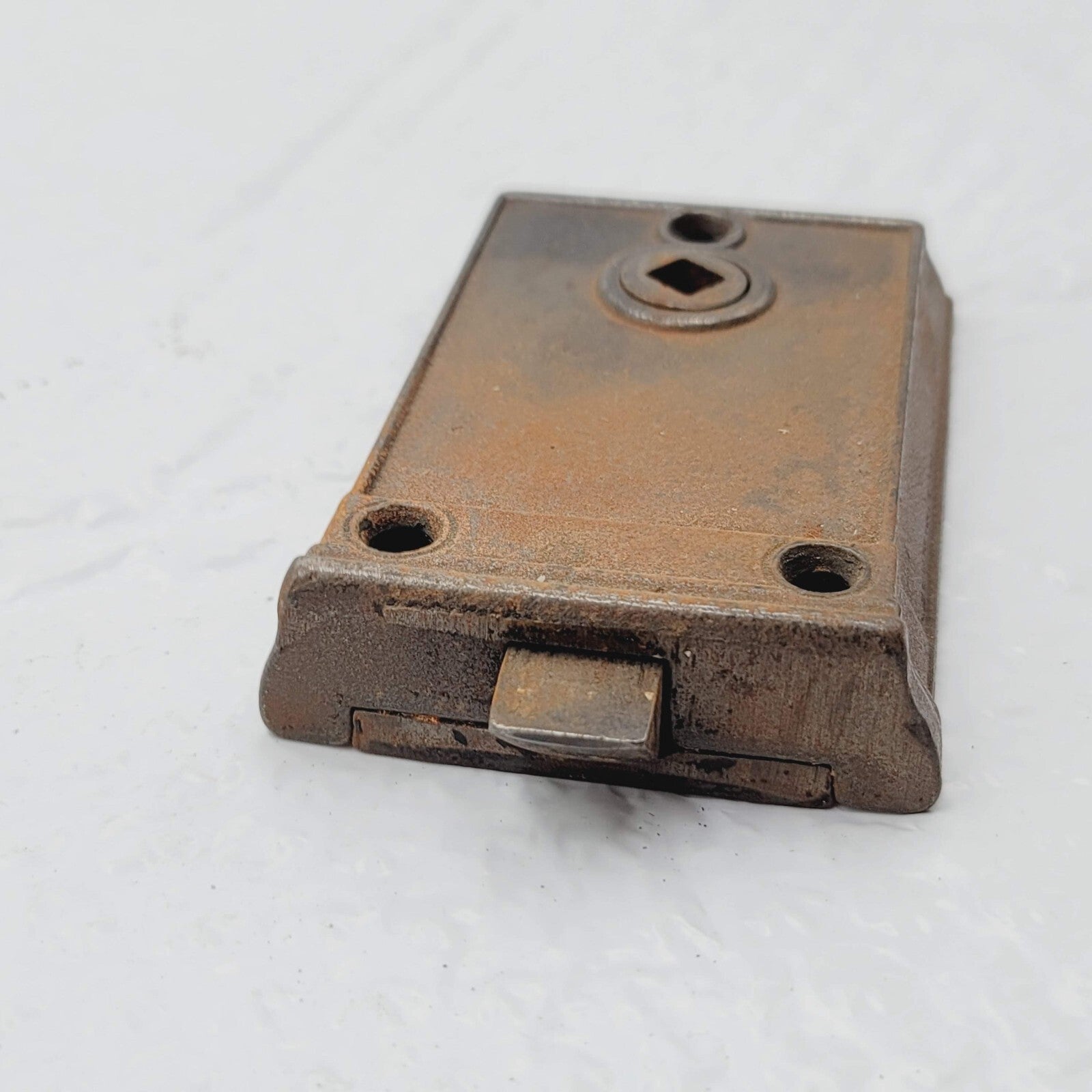 Antique Surface Mount Mortise No Keeper Spindle Hole No Lock  H0114