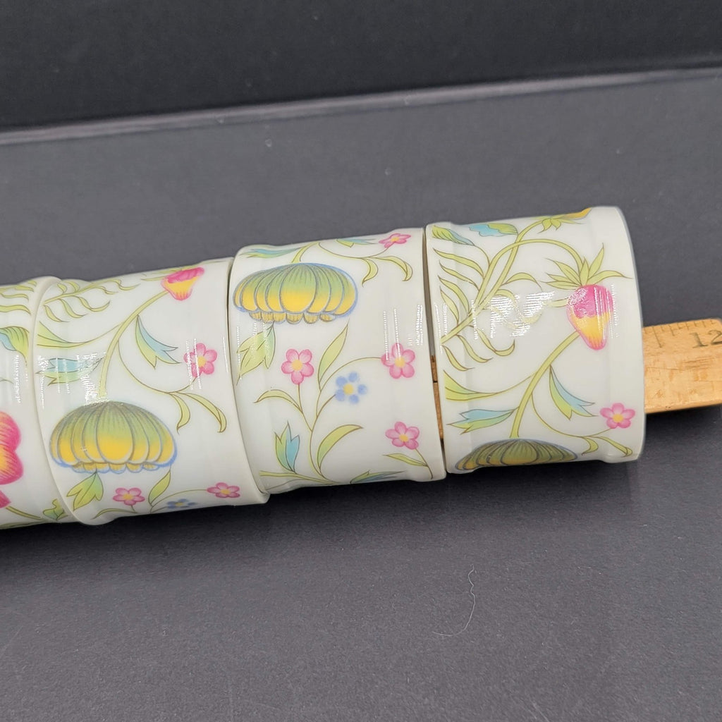8 Napkin Rings Toscany Collection Ceramic Round Japan Table Deco Fine China