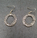 Pierced Earrings Silver tone Inspirational "Believe Only Fear Not" Dangle 1"