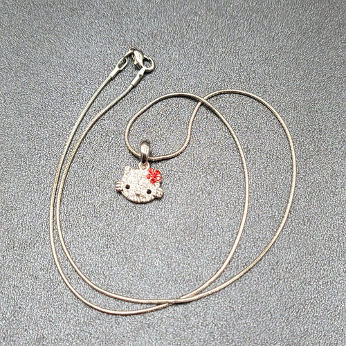 Cute Sweet Hello Kitty Pendant Necklace Cartoon Jewelry 18"