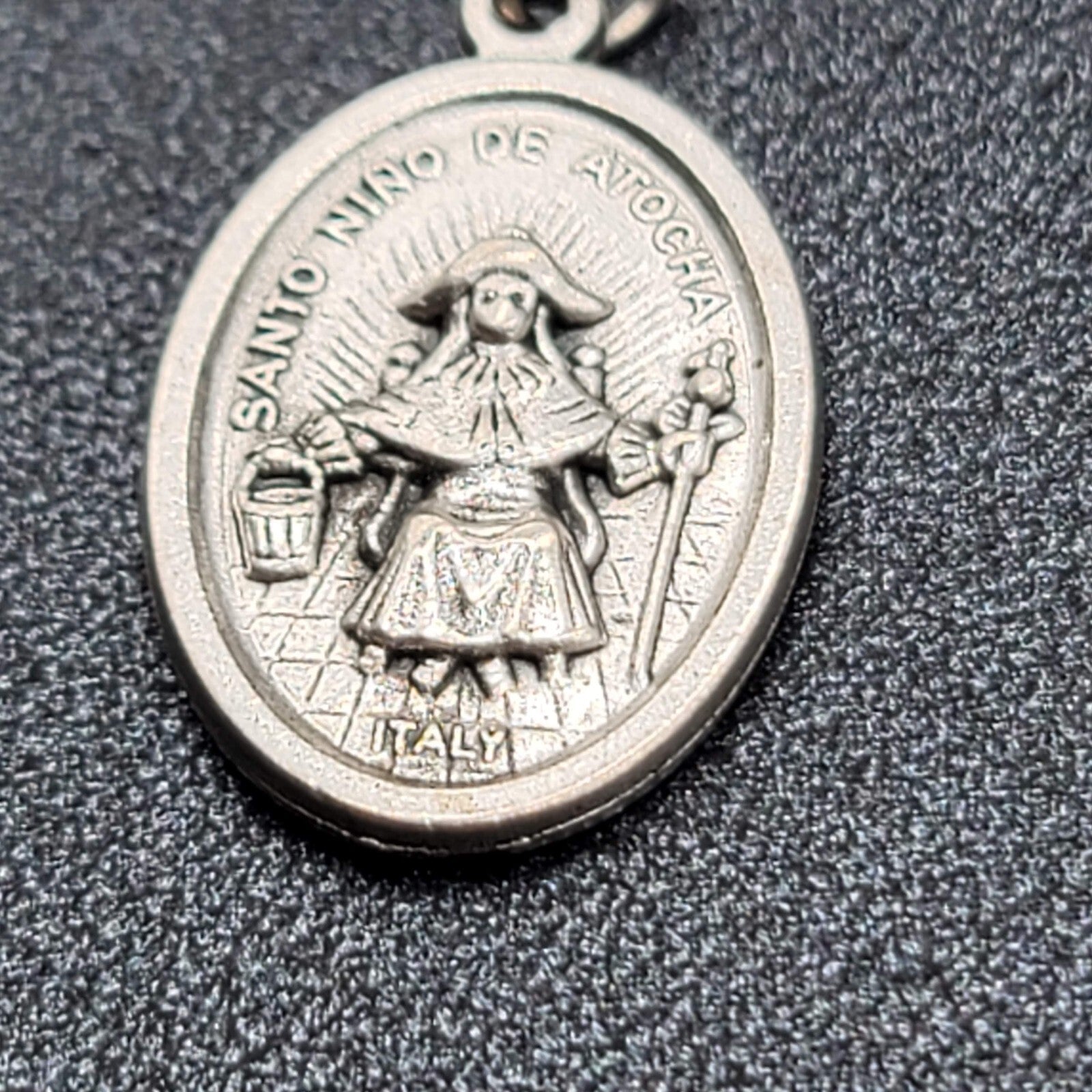 Nuestra Senora de Guadalupe Santo Nino of Atocha Medal Pendant Italy 1"