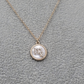Scorpio Zodiac Necklace Mother of Pearl Gold tone Pendant 18" 20" 22"