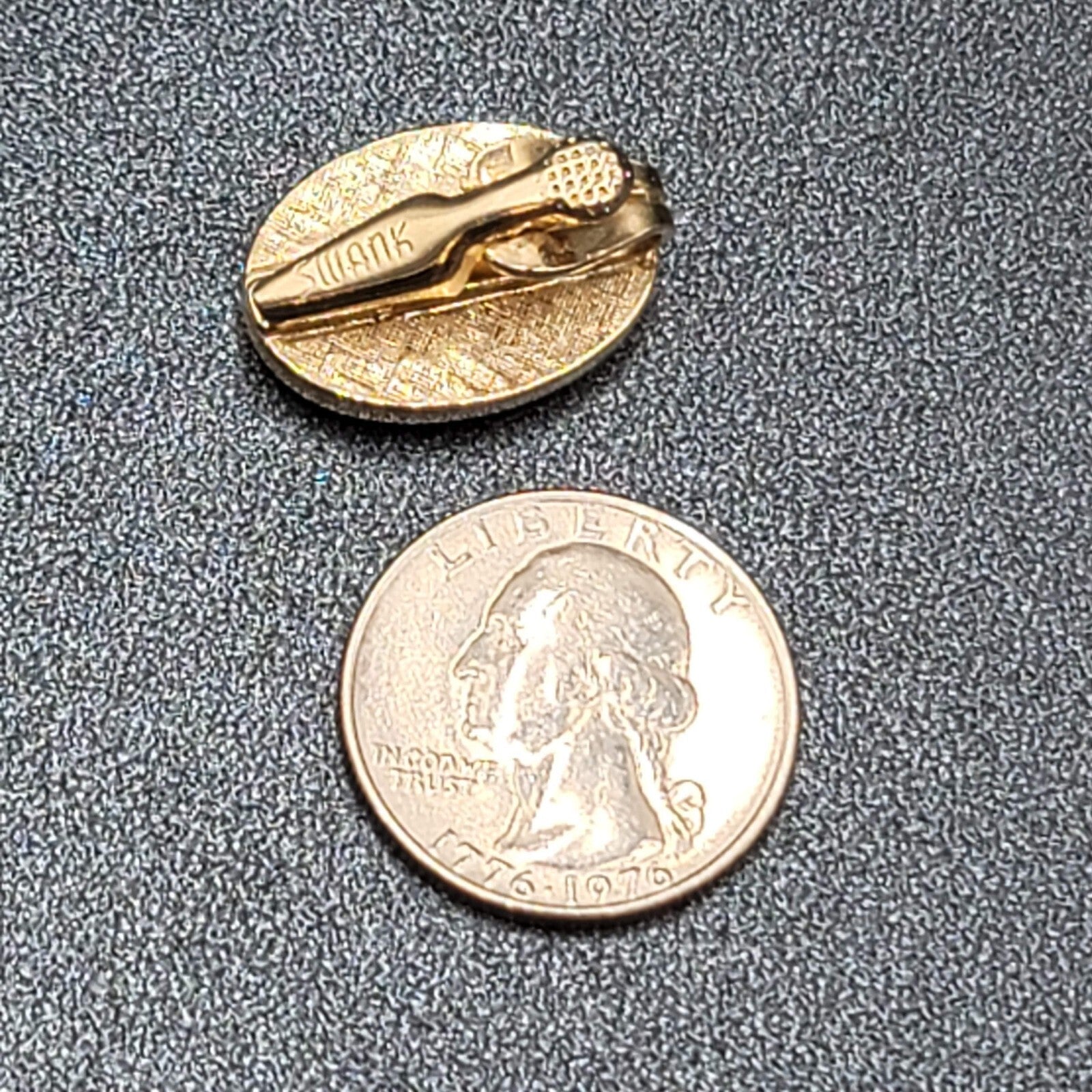 Vintage Swank Tie Clip Clasp Classic Car Cloisonne Enamel 1"