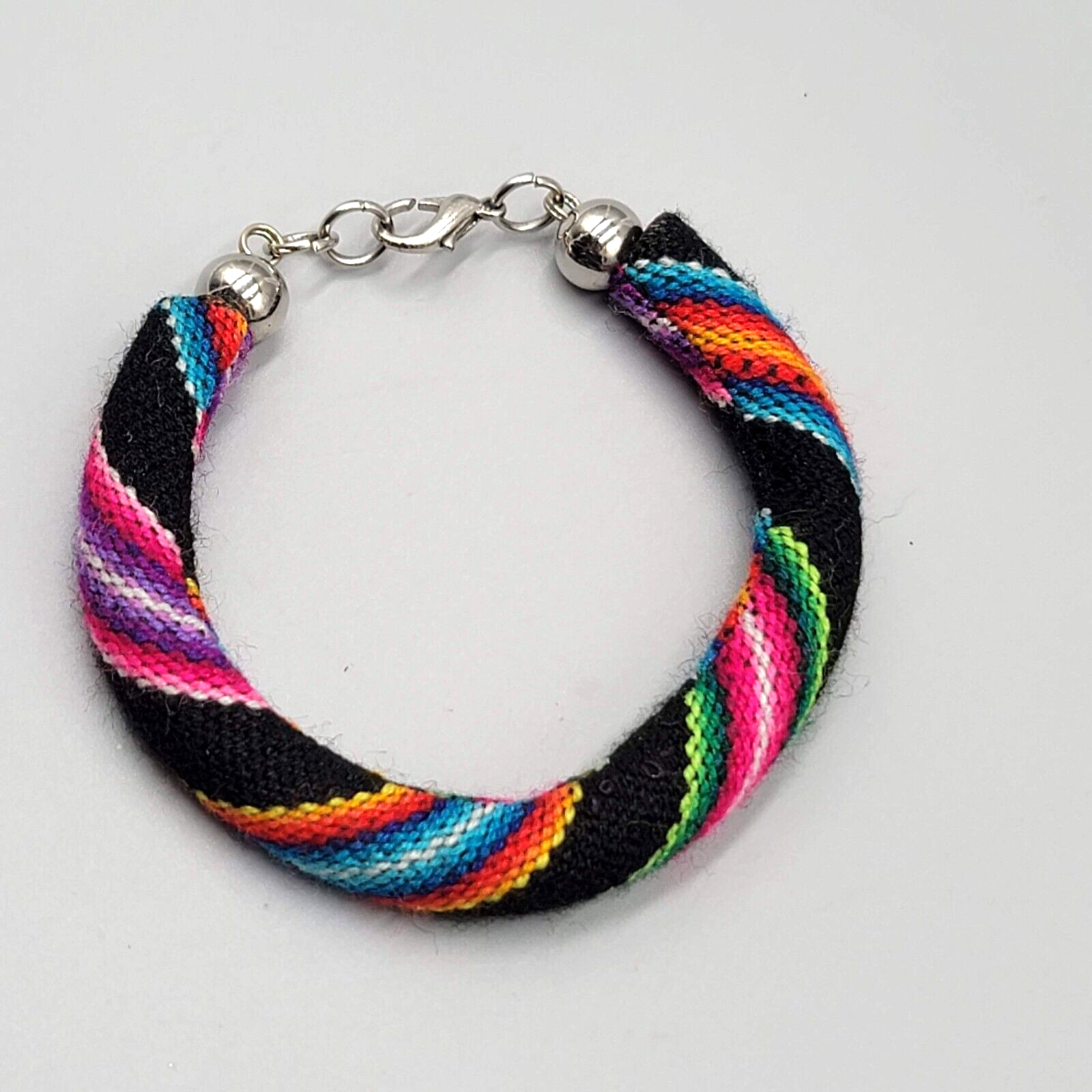 Baja Bangle Bracelet Woven Fabric  Men Women 7.5 in