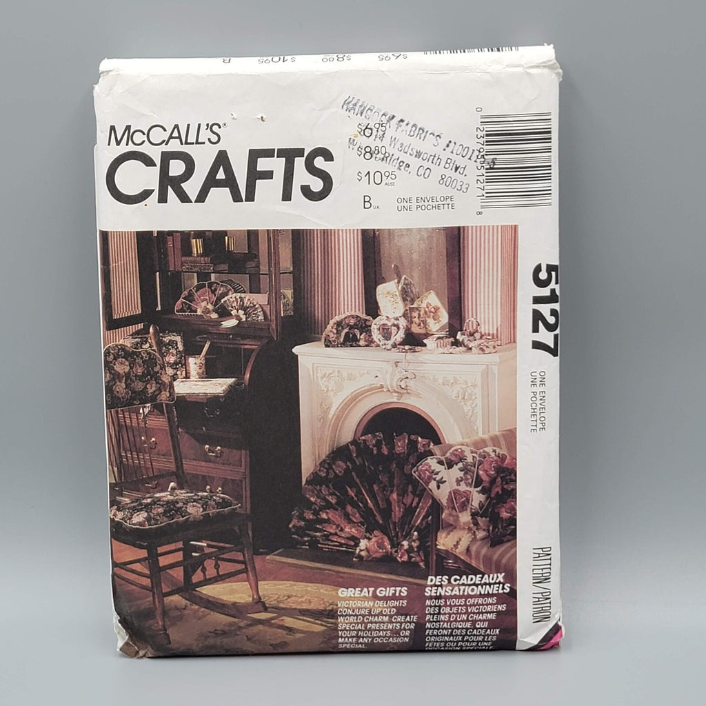 5127 Uncut McCalls SEWING Pattern Home Decorations Gifts Pillows Clutches Fans 