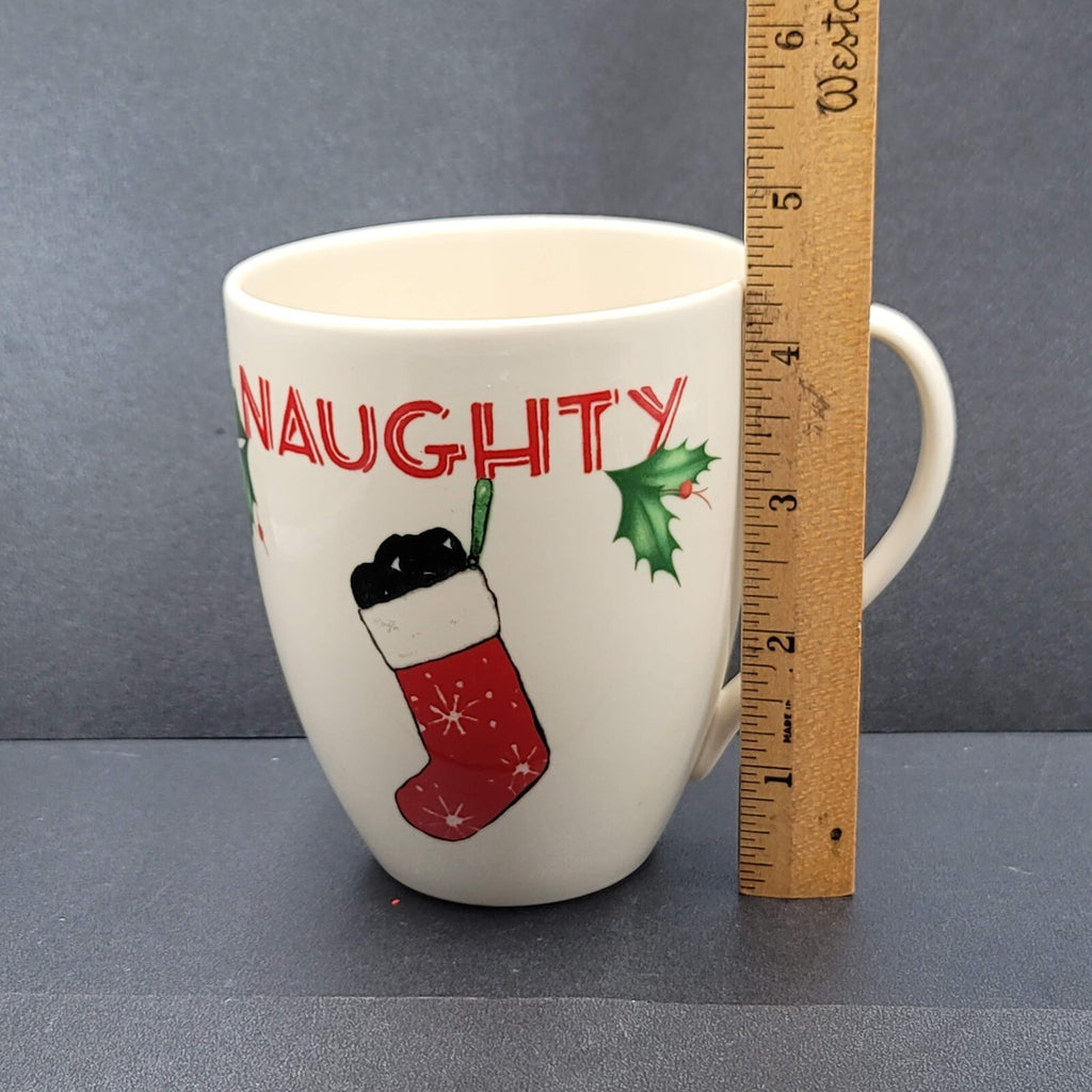 Lenox Christmas Mug Holiday Naughty Stocky Full of Coal
