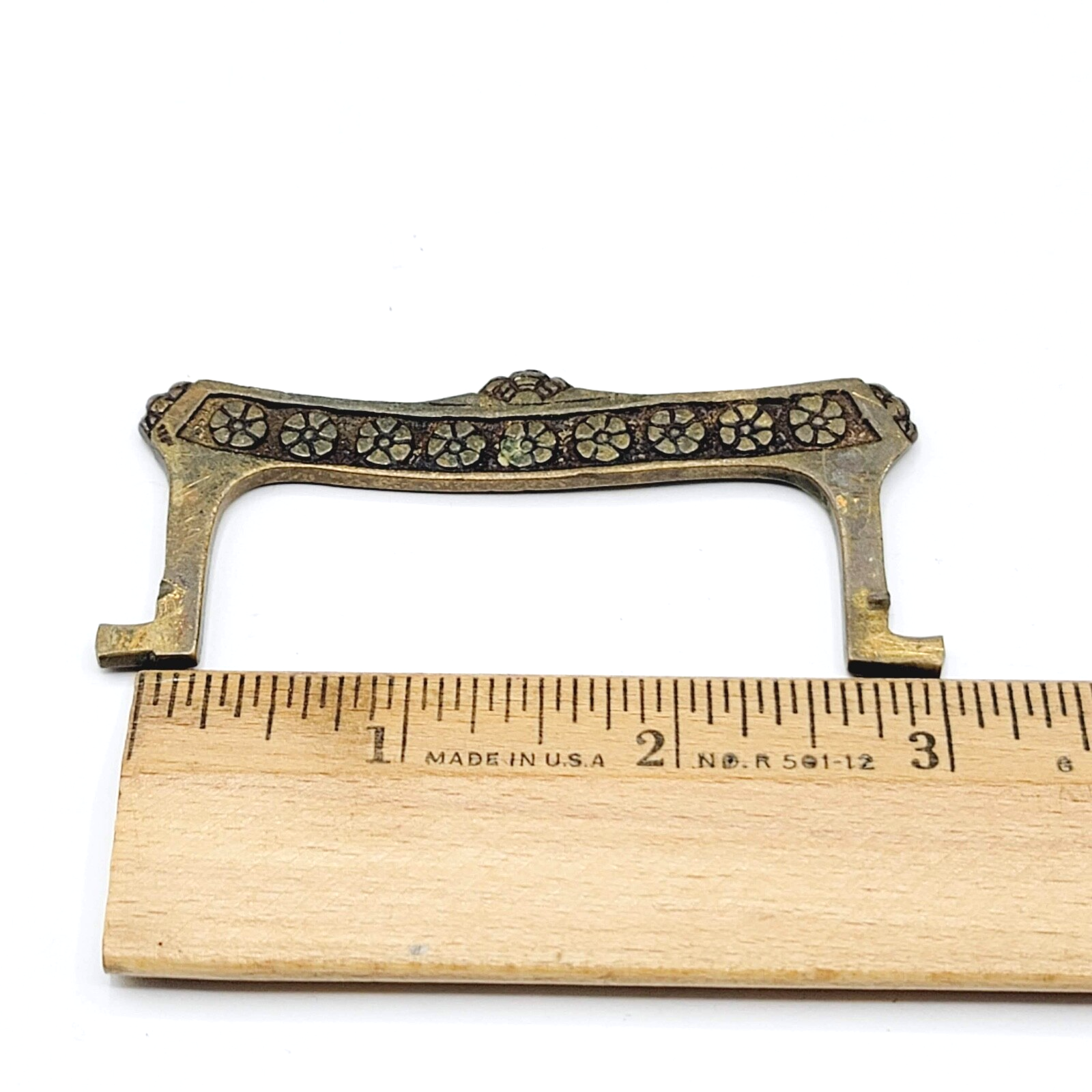 Vintage Brass Bail Pull Handle Replacement 3"  .5736