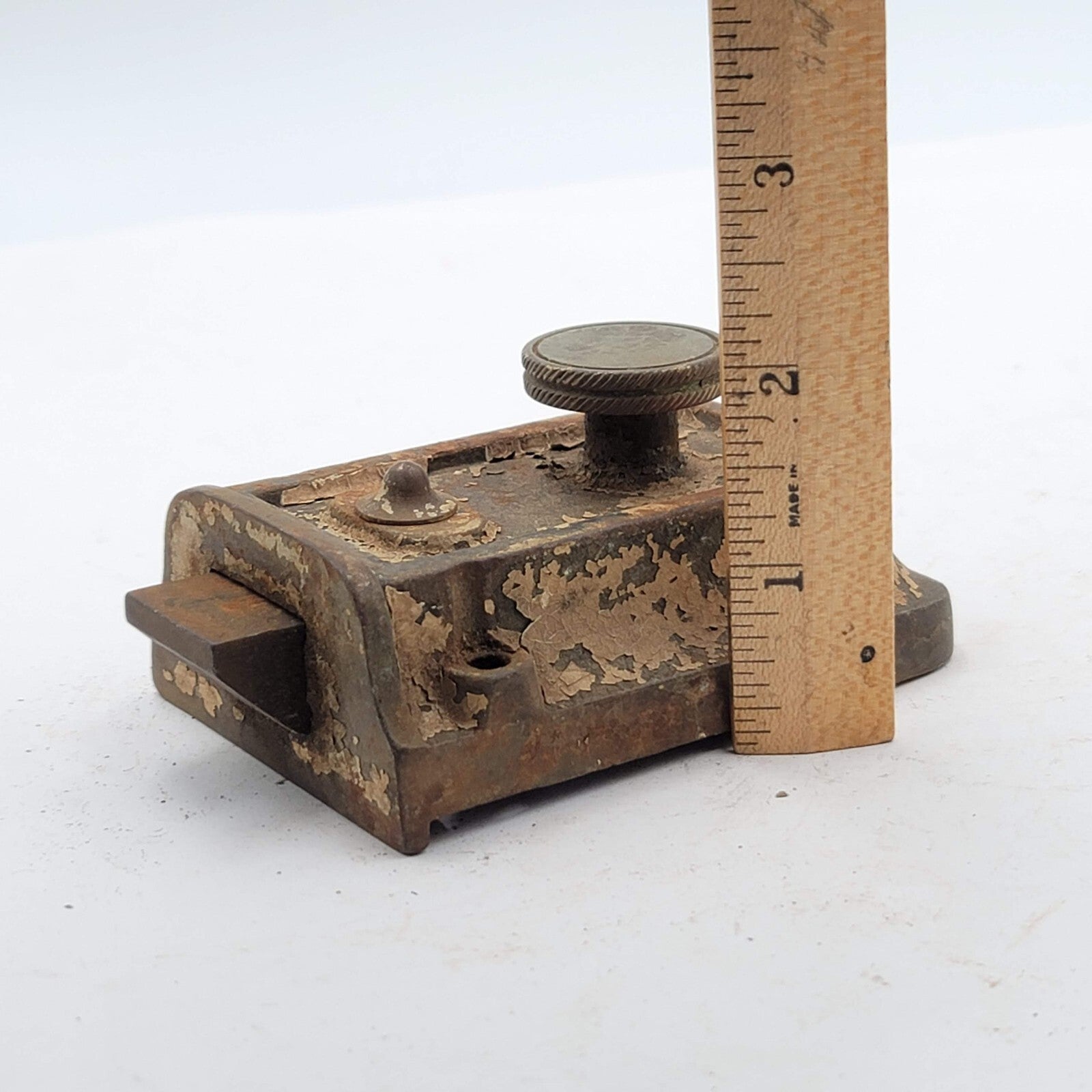 Vintage Surface Rim Night Lock Latch No Keeper Salvage Shabby Chic