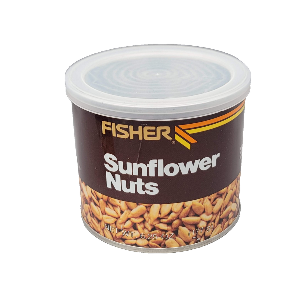 Vintage Fishers Sunflower Nuts Empty Metal Can Lid 6 oz