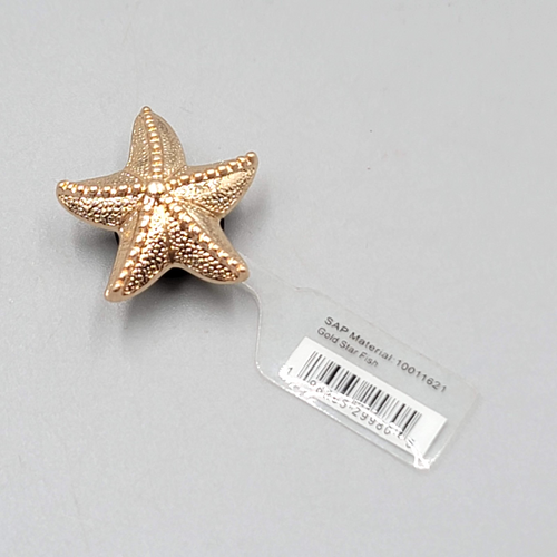 Crocs Shoe Charms Jibbitz Gold tone Starfish NWT