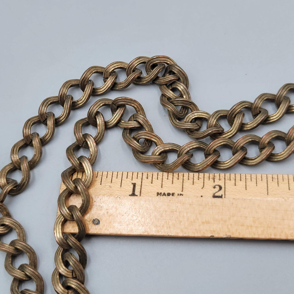 Vintage Alva Museum Replica Necklace The Lovers Gold tone 24"