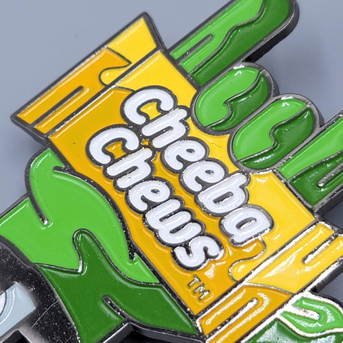 Cheeba Chews Enamel Lapel Hat Pin Large Green Hand 2 3/8"