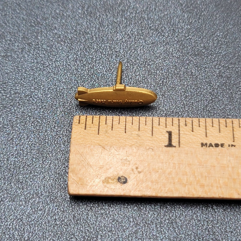Goodyear Blimp Quality Starts Here Tie Pin Tack Gold Plated