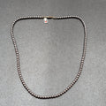 Tommy Hilfiger Necklace Small Dainty Gray Bead Signed 16"