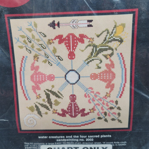 Canyon crafts Cross Stitch Kit Water Creatures Four Sacred Plants Sandpainting