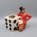 Vintage Jim Beam Fox Swizzle Stick Holder 1981 Dice Ceramic