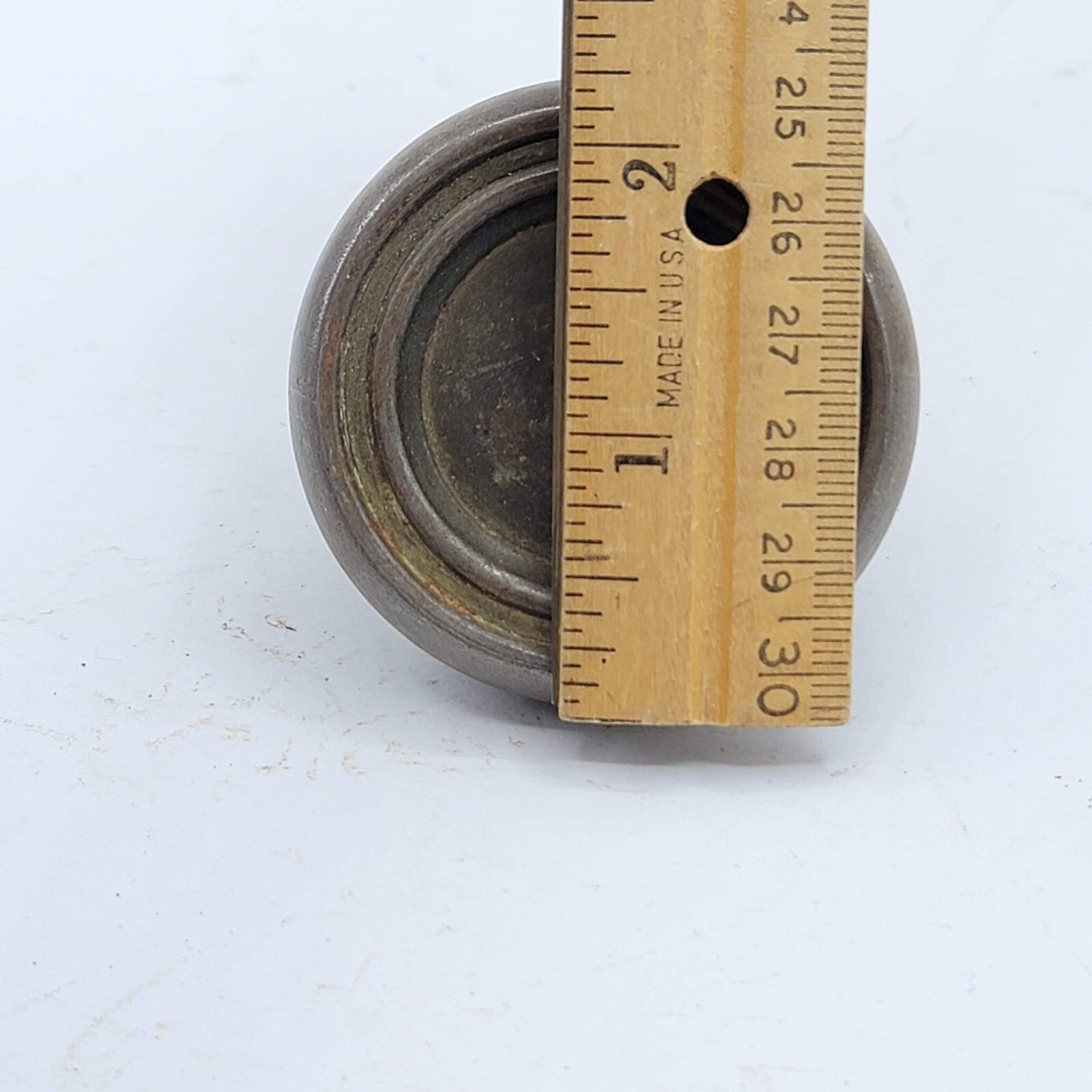 Single Vintage Steel Recessed Door Knob Reclaimed Salvage 2.25"