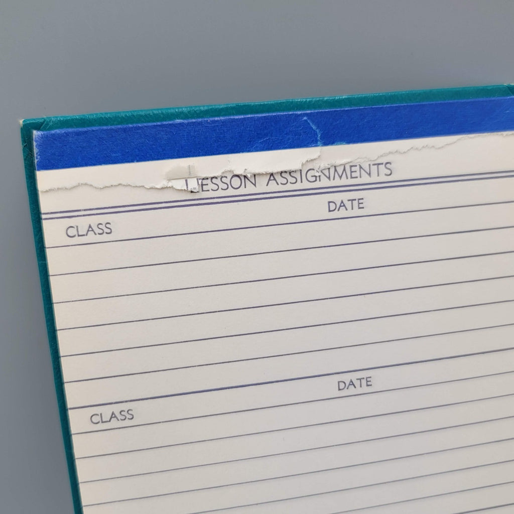 Vintage Blue School Lesson Assignments And Notepad 1935 TEACHER GIFT