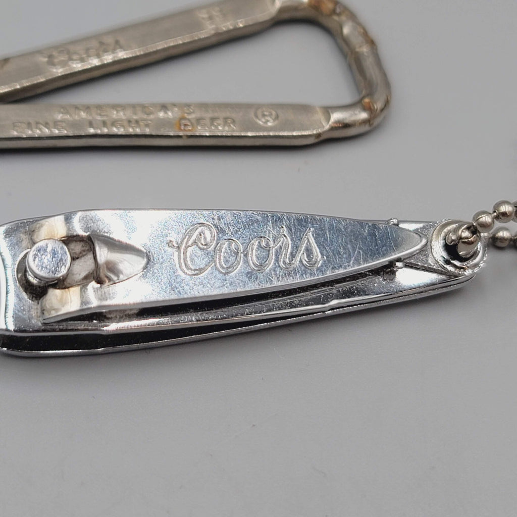 Vintage Coors Americas Fine Light Beer Metal Loop Bottle Opener Nail Clipper Lot