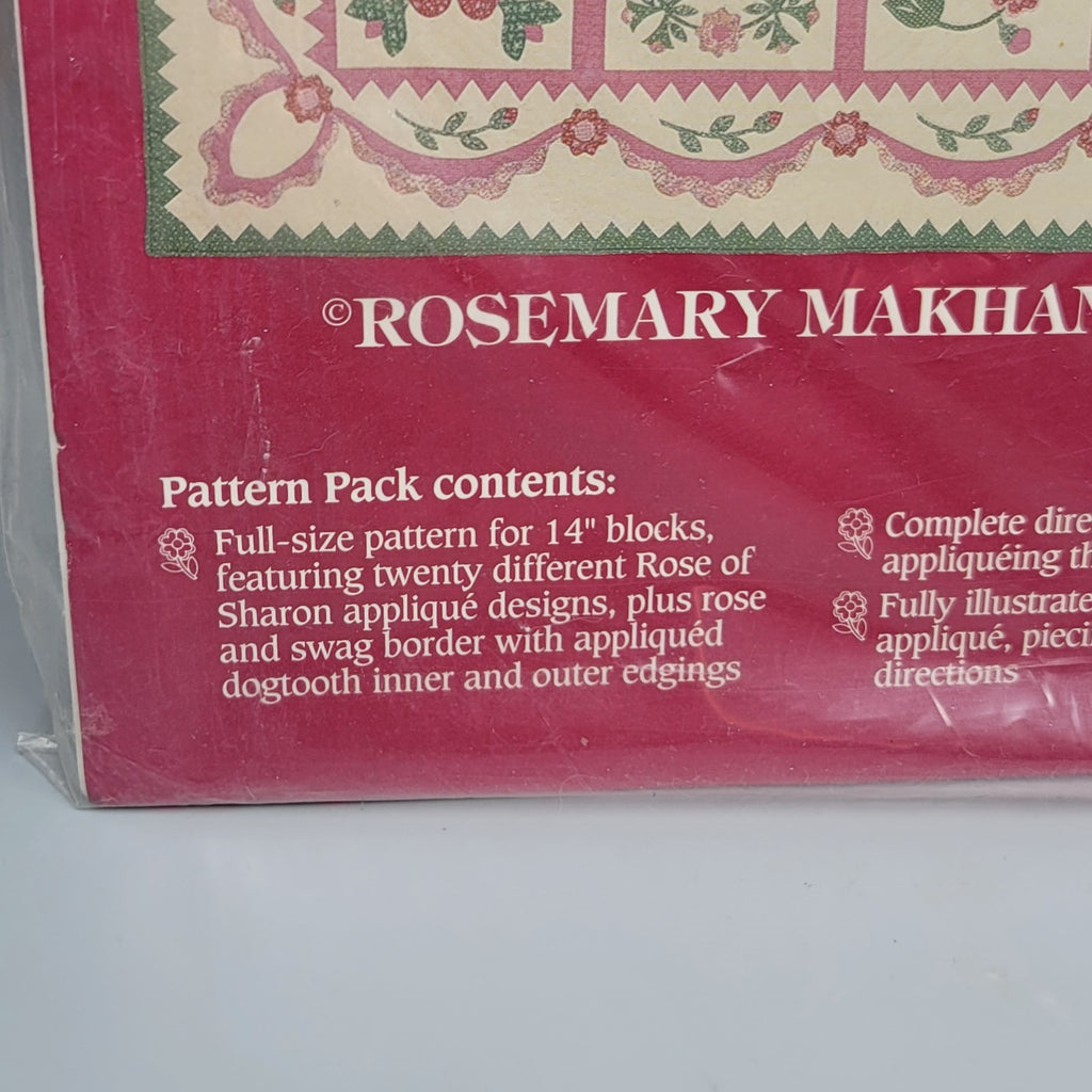 Rose Sampler Supreme Quilt Pattern Rosemary Makhan Vintage 1992 84"x100"