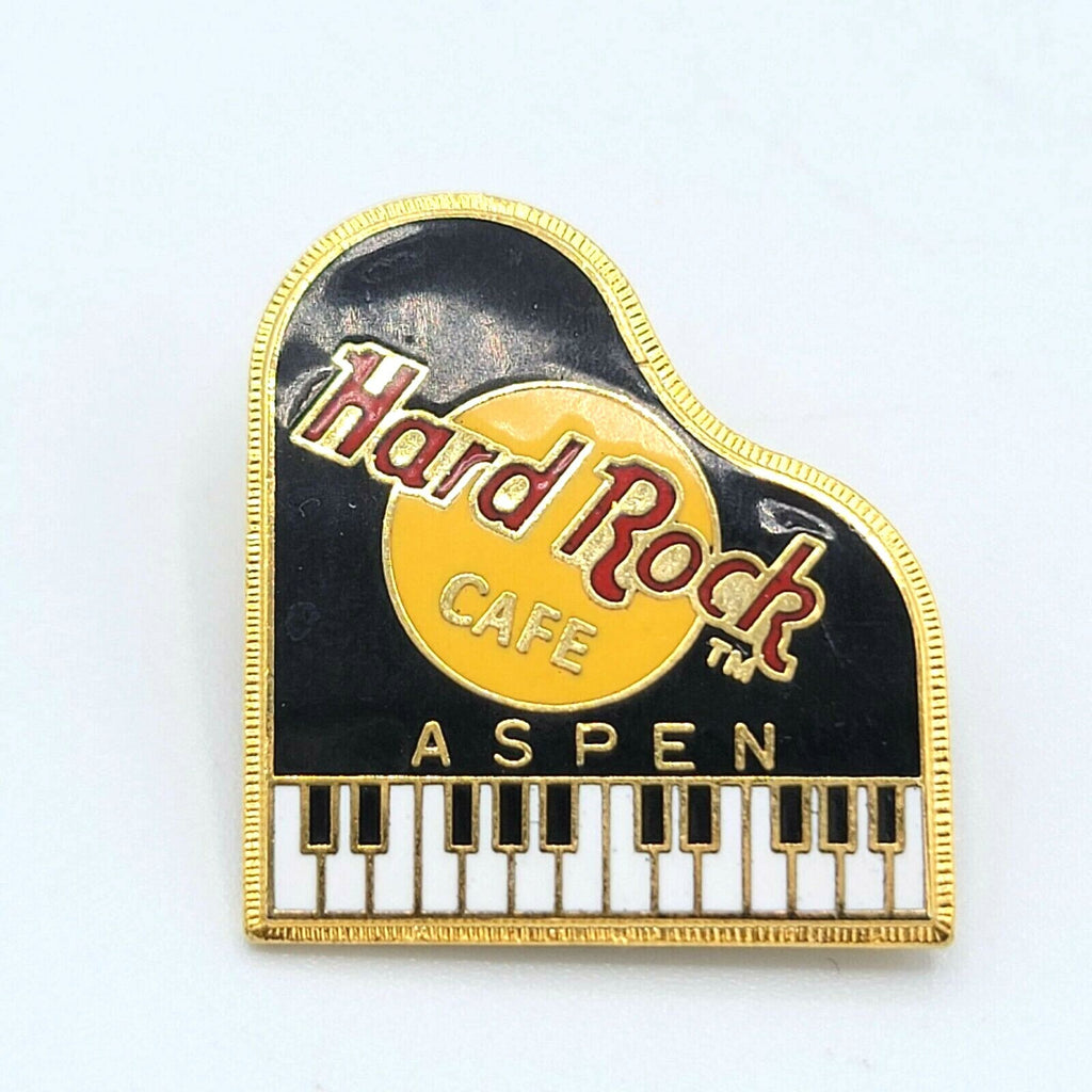 Hard Rock Cafe Pin ASPEN Colorado GRAND PIANO Enamel Lapel Hat Pin 1 1/8"