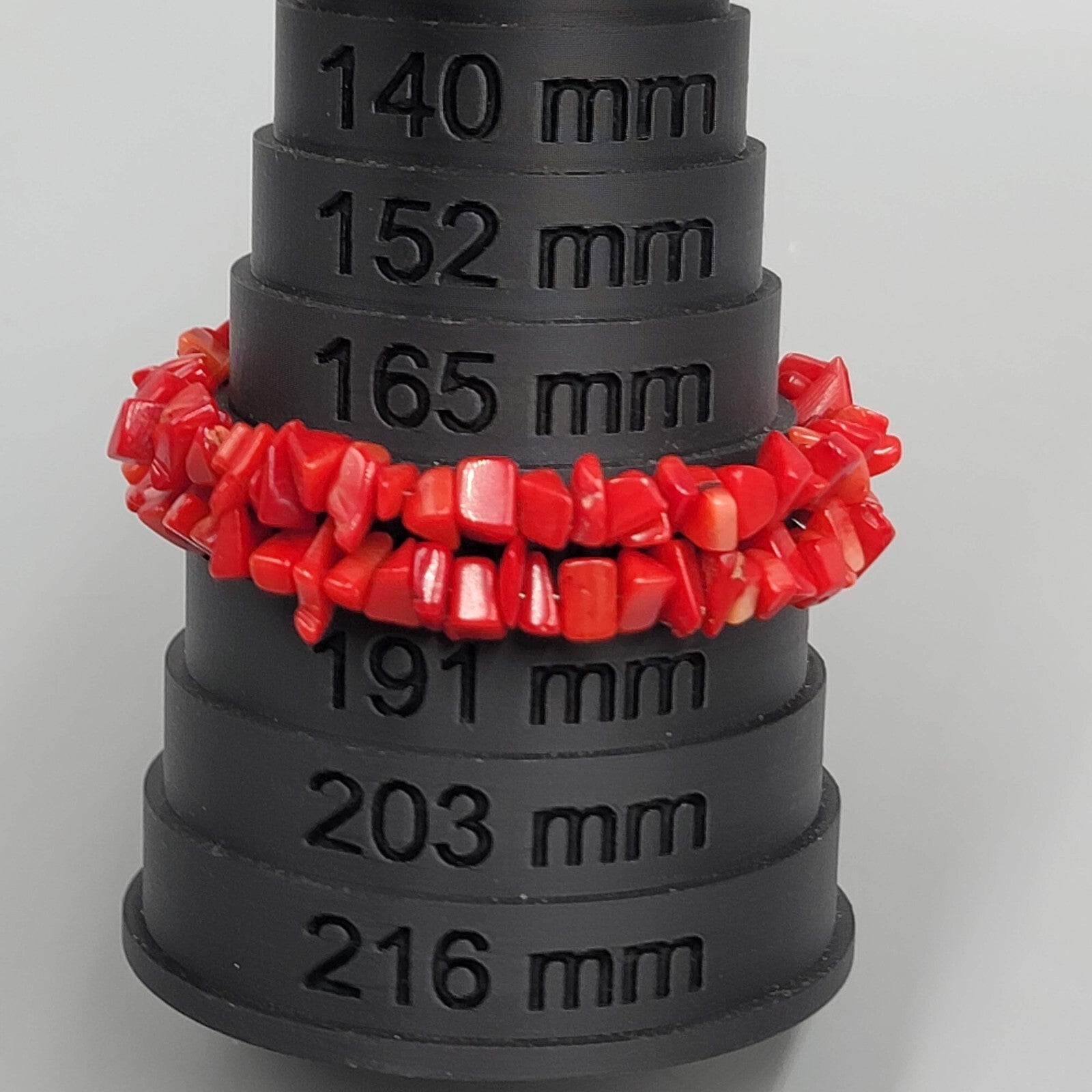 Memory Wire Bracelet Red Faux Coral Bead 