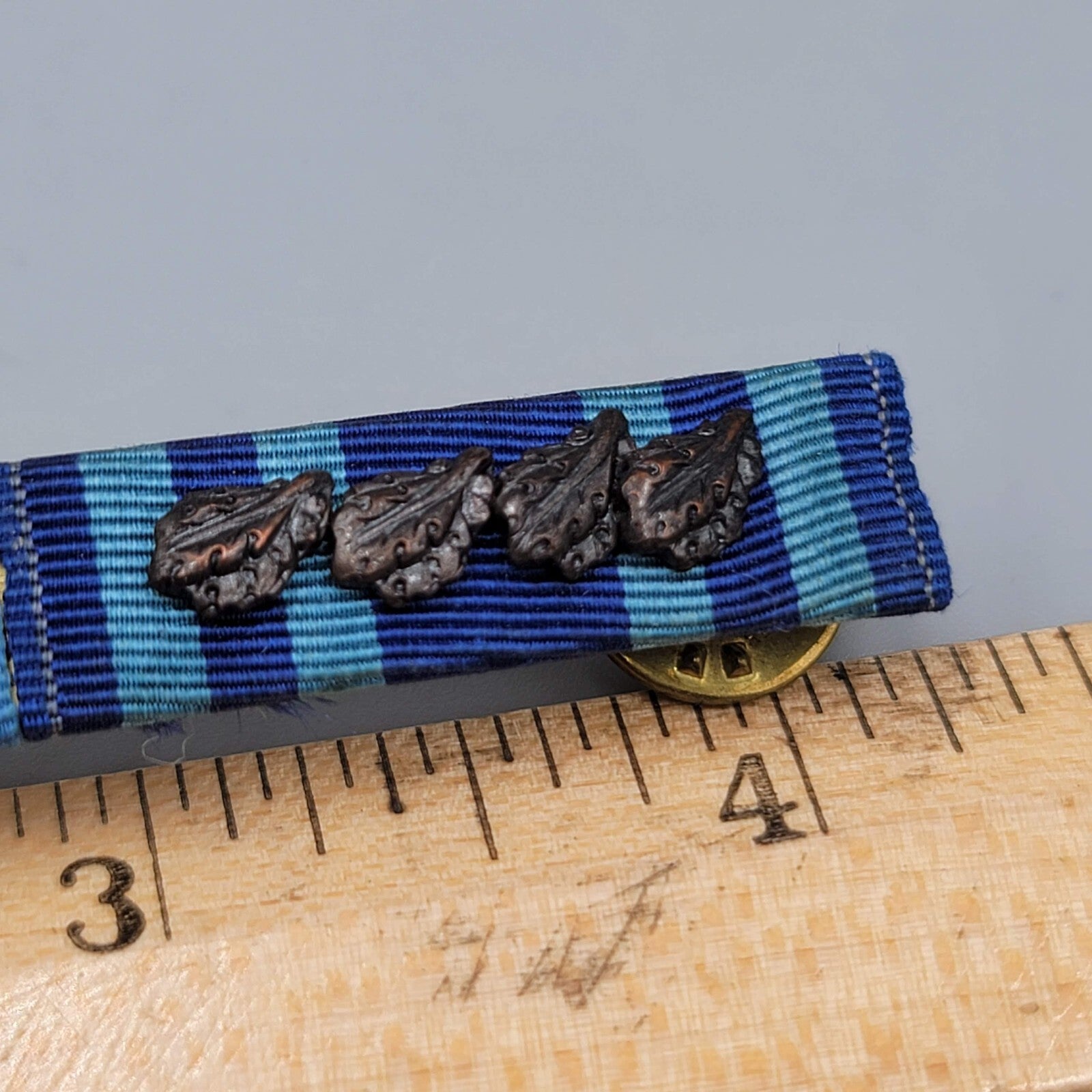 US Army Three Place Ribbon Bar Korean Era Vintage Military Pin