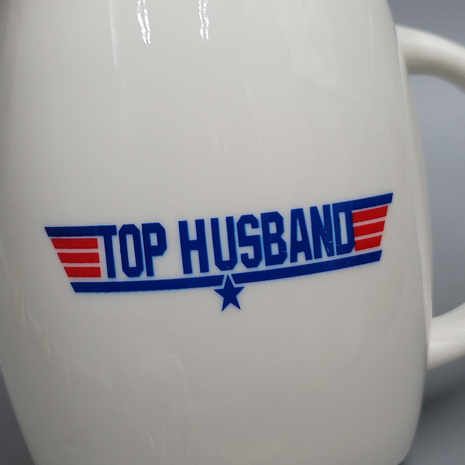 Top Husband Coffee Mug Top Gun White Ceramic Cup