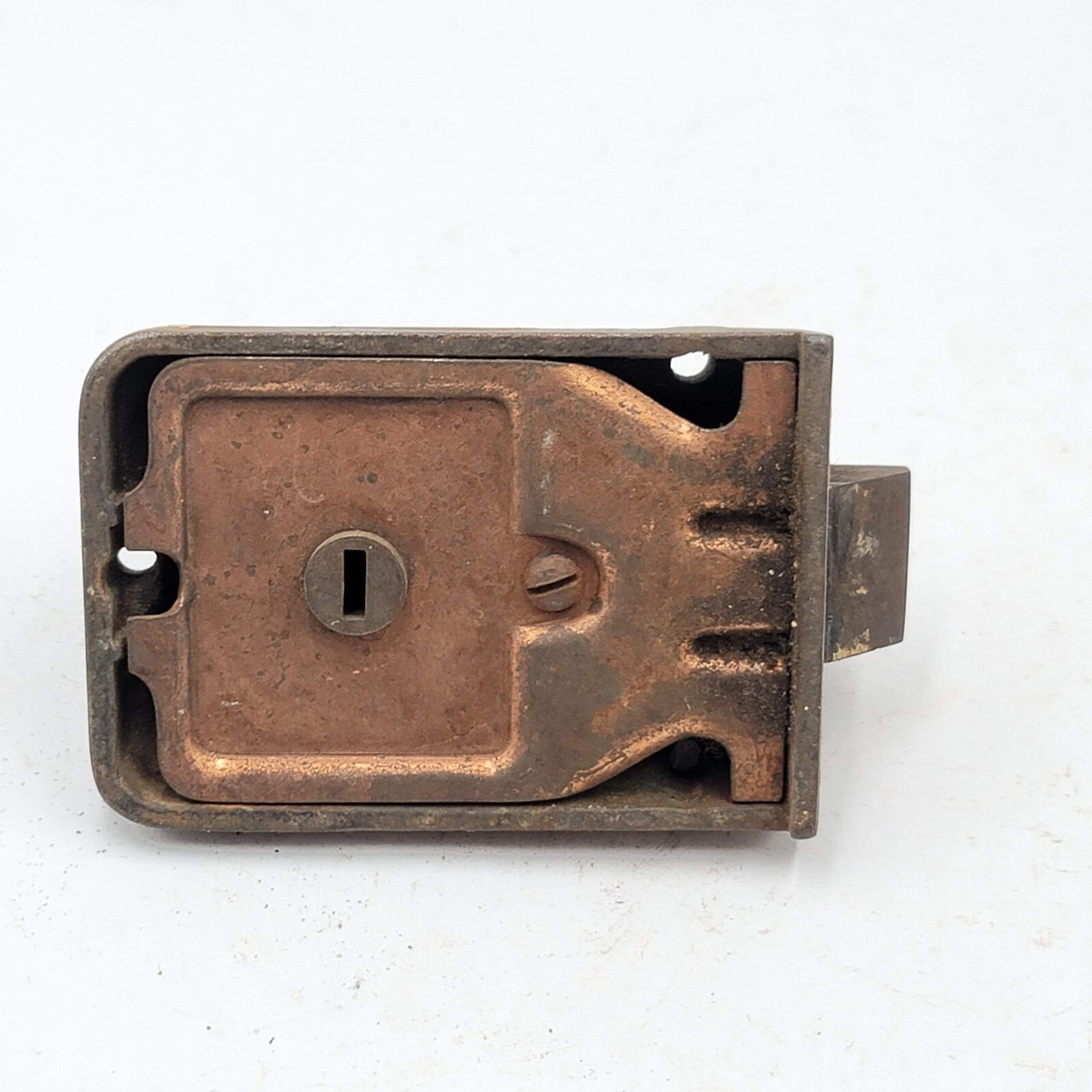 Vintage Surface Rim Night Lock Latch No Keeper Salvage Shabby Chic