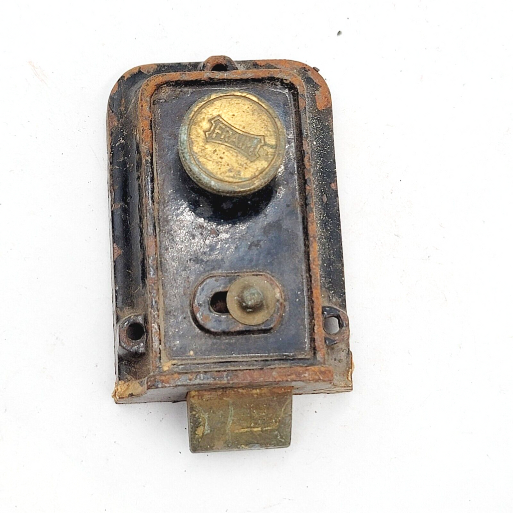 Vintage Fraim Surface Rim Night Lock Latch No Keeper Salvage Reclaimed