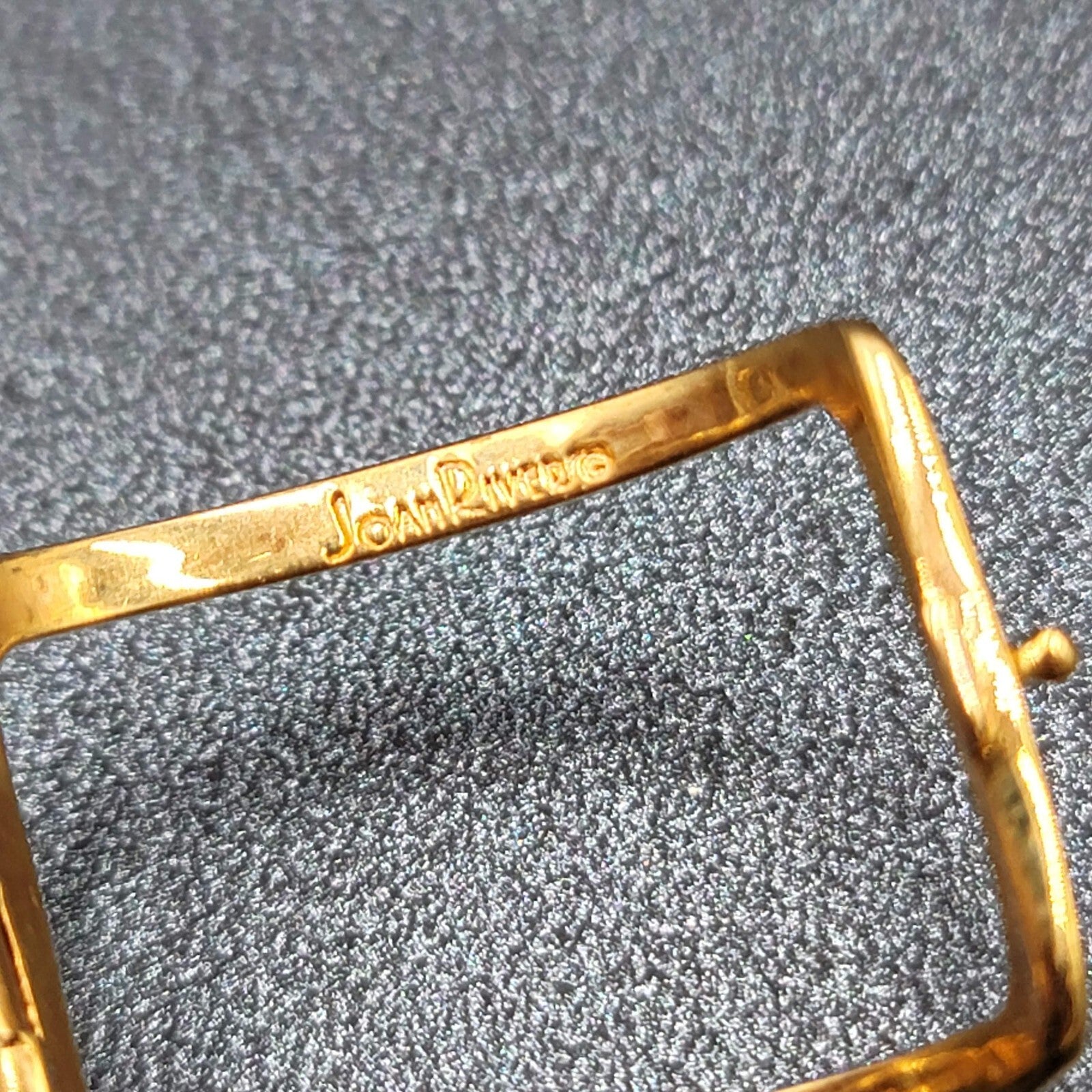JOAN RIVERS Signed Gold Plated Clasp and Pendant Pieces in Good Condition