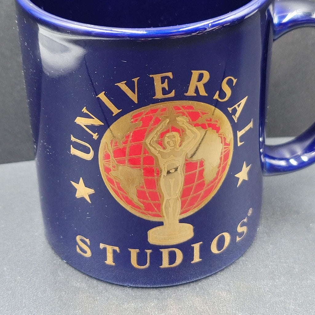 Universal Studios Coffee Mug Cup Navy Red Gold Golden Globe