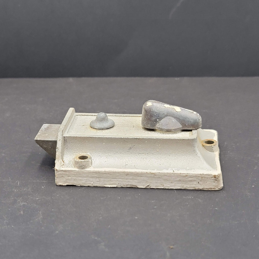 Vintage Silver Surface Rim Night Lock Latch No Keeper Salvage B754