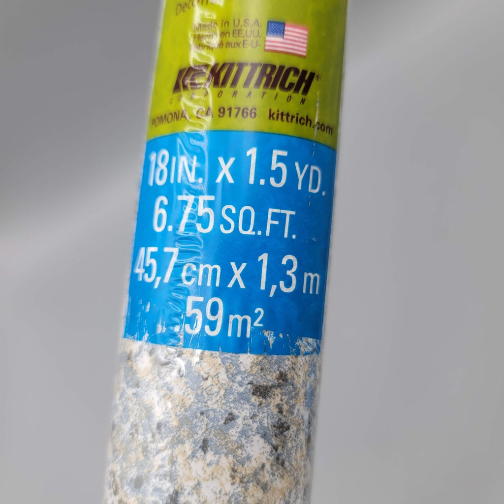 Vtg Contact Paper Quick Cover Silver Granite Lot of 2 Rolls 18 in x 1.5 yd each