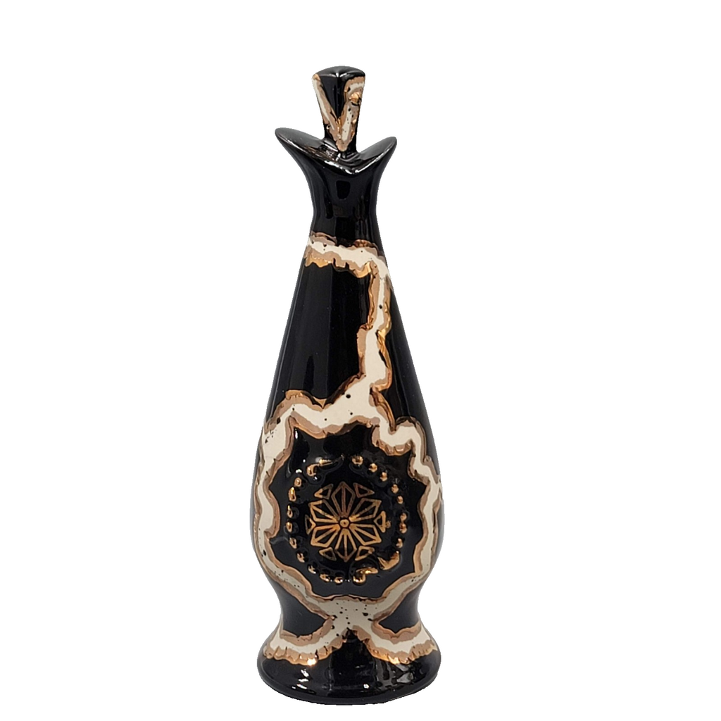 Jim Beam Paperweight Di Monte Royal 1980 C Miller Black Gold White 8 in tall