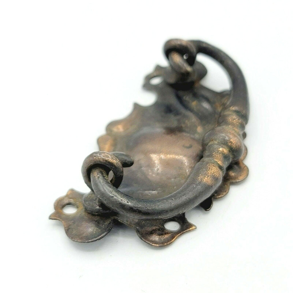 Vintage Steel Drawer Pull Bronze tone Salvage Hardware SINGLE ONLY