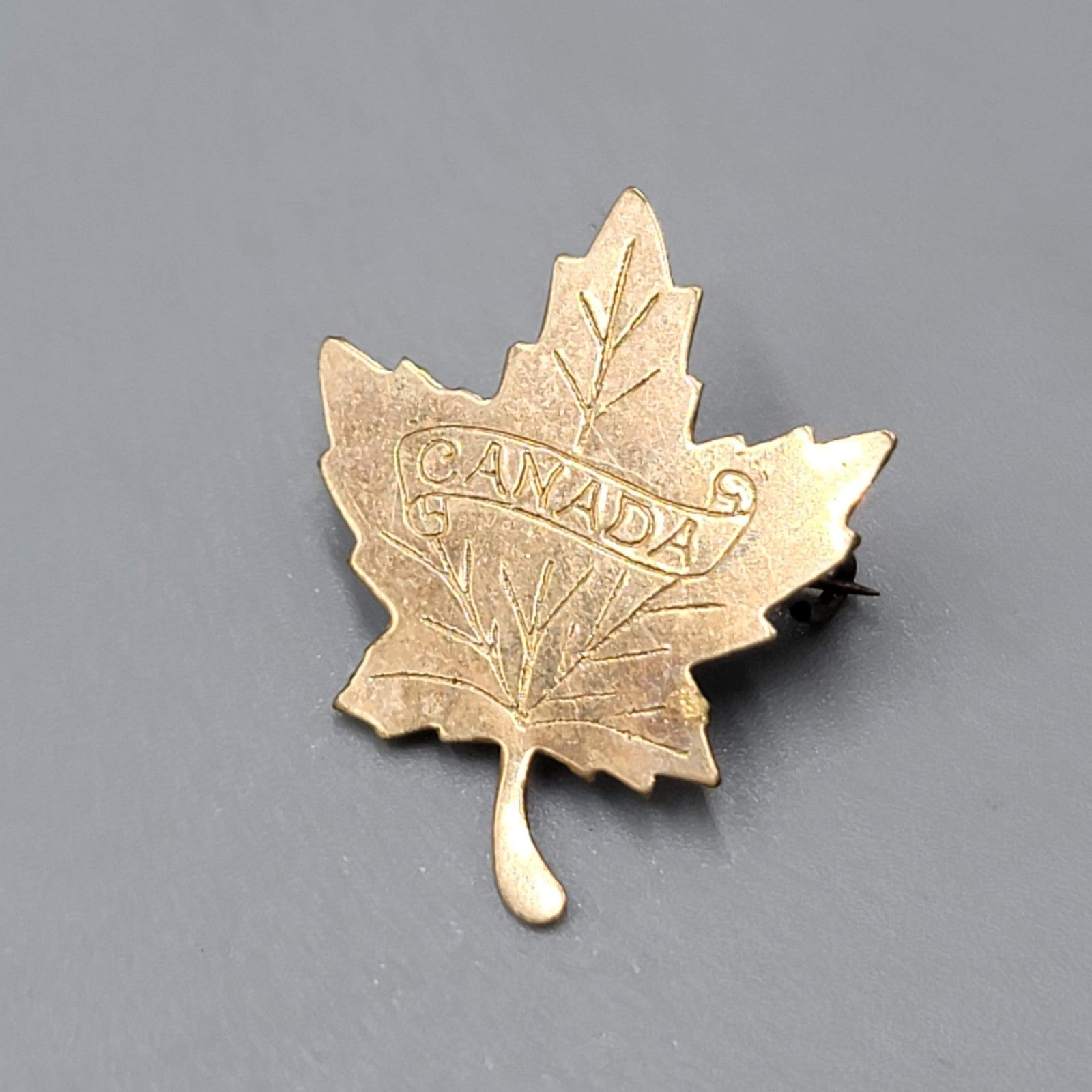 Vintage Gold Filled Canada Maple Leaf Pin Brooch 1 in