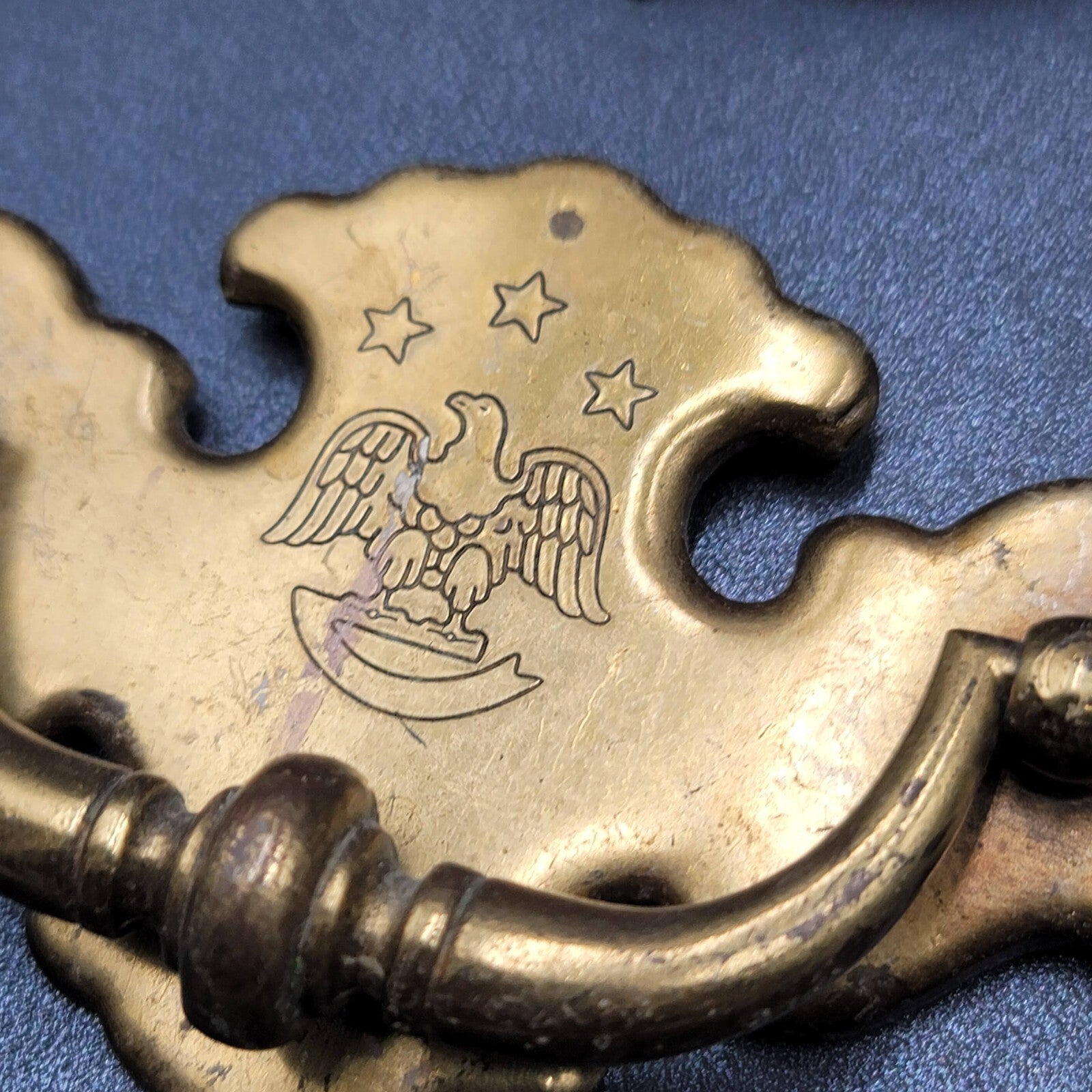 Vintage Lot of 8 Drawer Drop Pulls Cabinet Pull Handles Patriotic Eagle 3"