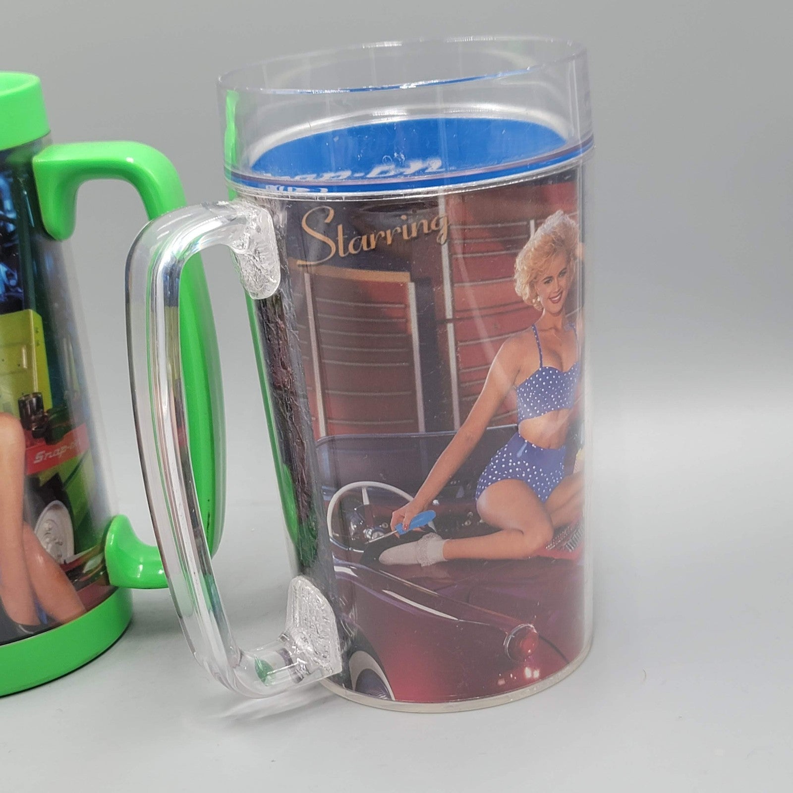 Vintage Snap-On Tools Thermo Serve Mug Lot of 2 Pin-Ups Christy 1991 Randi 1993