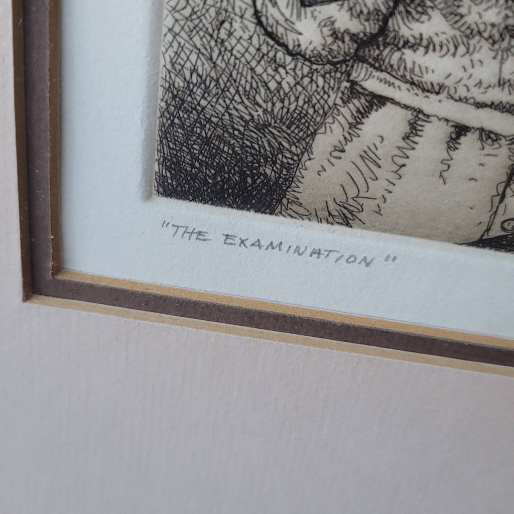 Vtg Dale Bradley The Examination Signed Pediatrician Doctor Nurse 93/275 1985