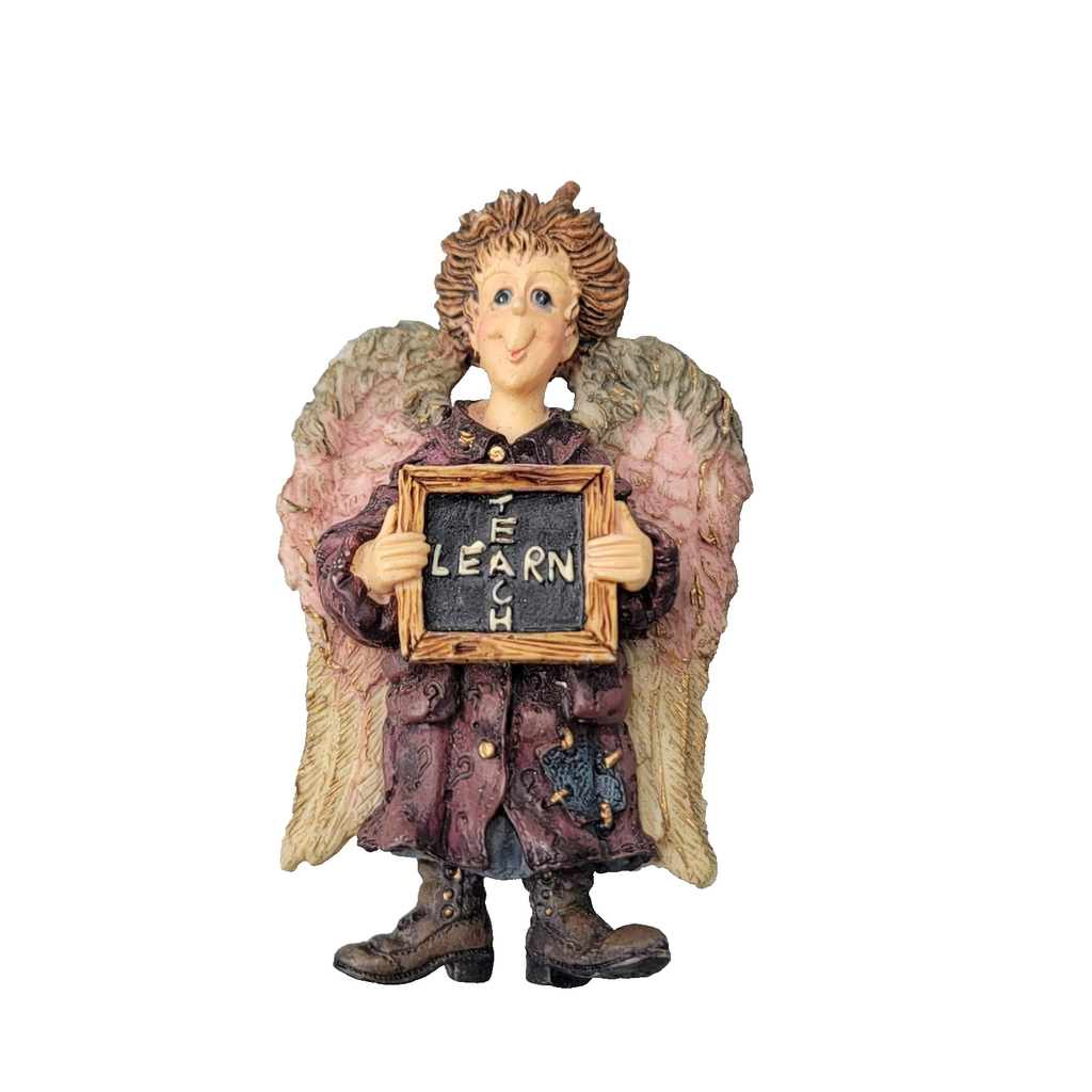 Vintage Boyds Bear Angel Brooch Resin Angel 2.75 in