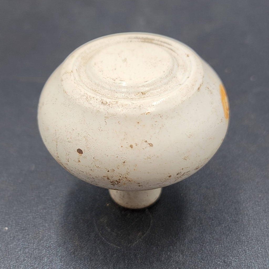Vintage SINGLE Doorknob Salvage Door Hardware Painted White Shabby Chic