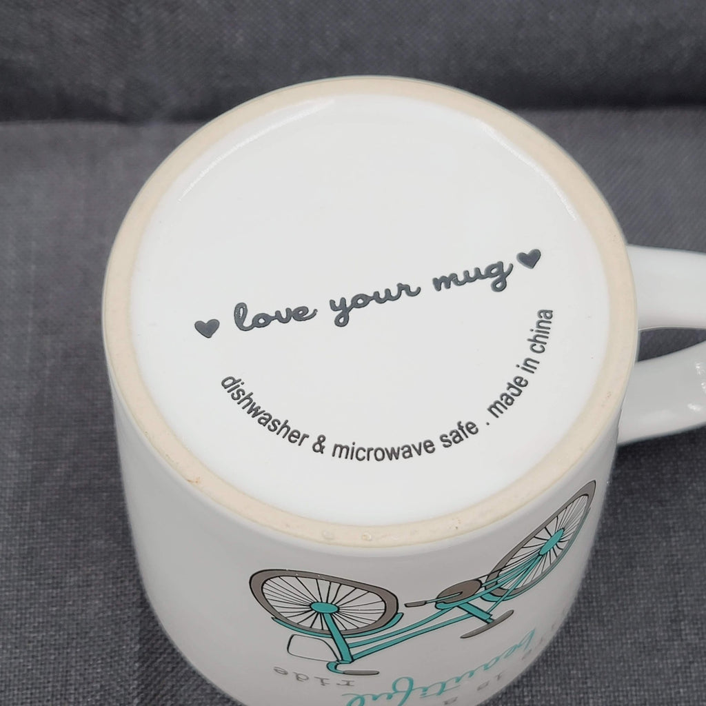 Life Is A Beautiful Ride Bicycle Coffee Mug Quote Ceramic Cup Love Your Mug