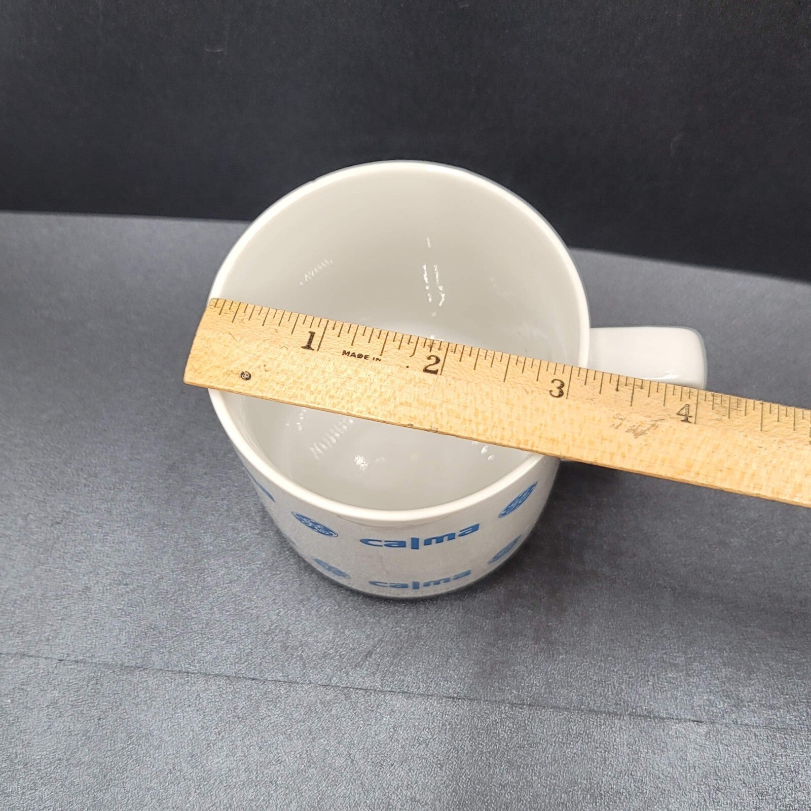 Vintage Ceramic GE Calma Coffee Mug Computer Graphics Blue Logo Tea Cup