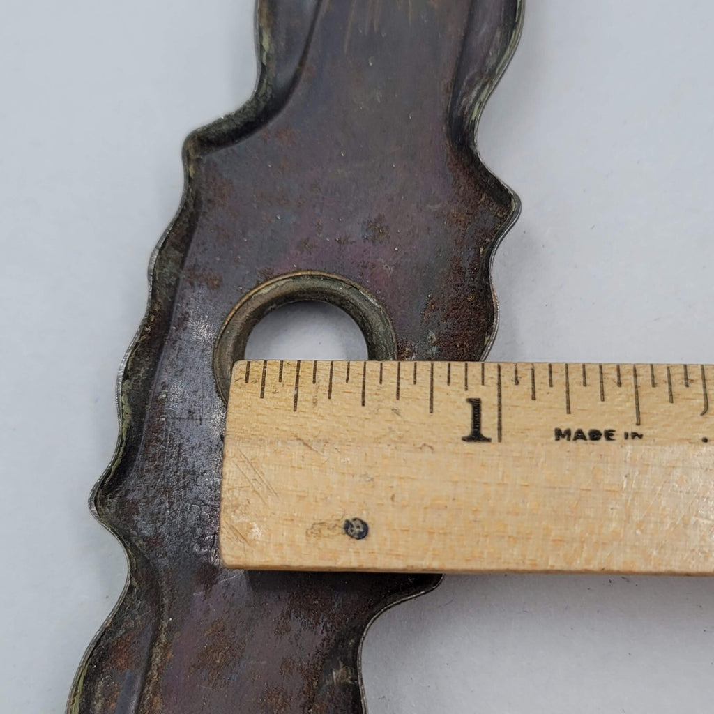 Vintage Doorknob Back Plate Skeleton Keyhole Salvage Hardware Steel