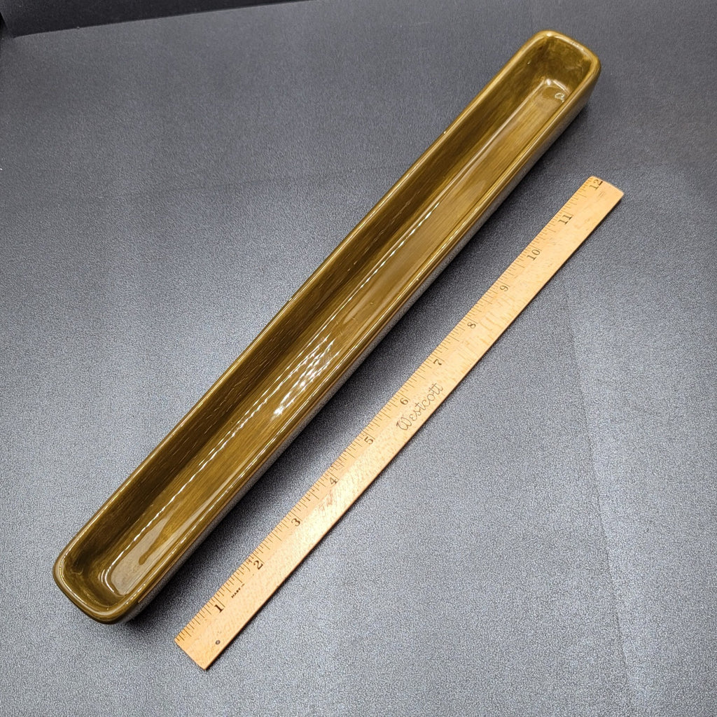 TABLETOPS UNLIMITED ESPANA Dark Green Olive Tray 14.25"