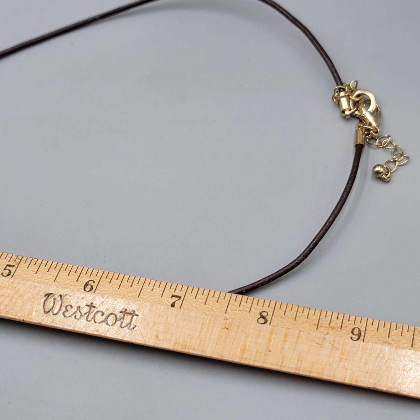 Bib Necklace Gold tone Statement Black Cord 18"