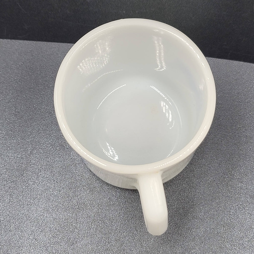 Vintage Galaxy Milk Glass advertising Coffee Mug Ray Jones Appliance Parts Colo